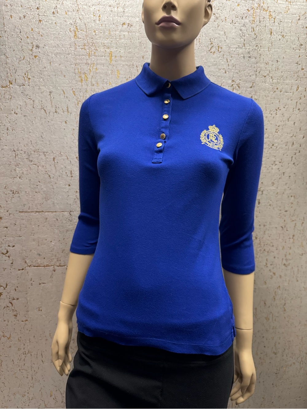 Ralph Lauren Cobalt Blue Polo with Embroidered Crest